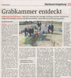 Die Experten bei der Freilegung der Grabkammer mit den Keramikgefäßen: Ernst Lauermann und Volker Lindinger